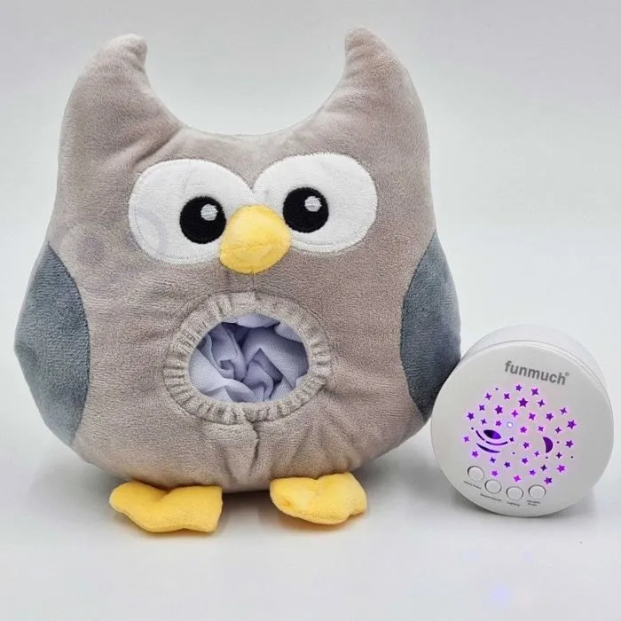 Woopie - Peluche veilleuse musicale Hiboux "Projection d'étoiles et bruits blancs" - Dès la naissance-1