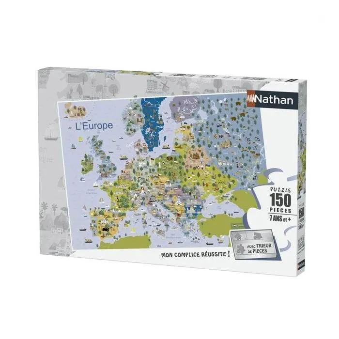 Puzzle Carte d'Europe 150 pièces - NATHAN - Jeu de Puzzle pour Enfant-2