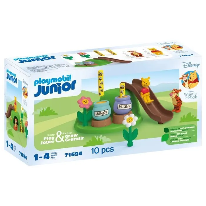 PLAYMOBIL Junior 71694 Winnie l'ourson et Tigrou avec jardin d'abeilles, Junior & Disney, Dès 12 mois-0