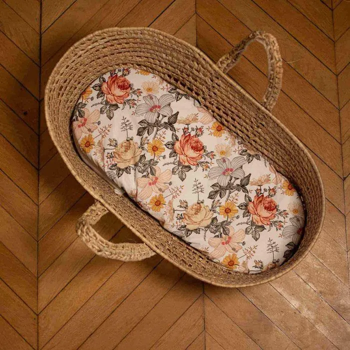 Drap housse couffin ovale - SEVIRA KIDS - Néo Vintage - Coton - Blanc - 30 x 70 cm-1