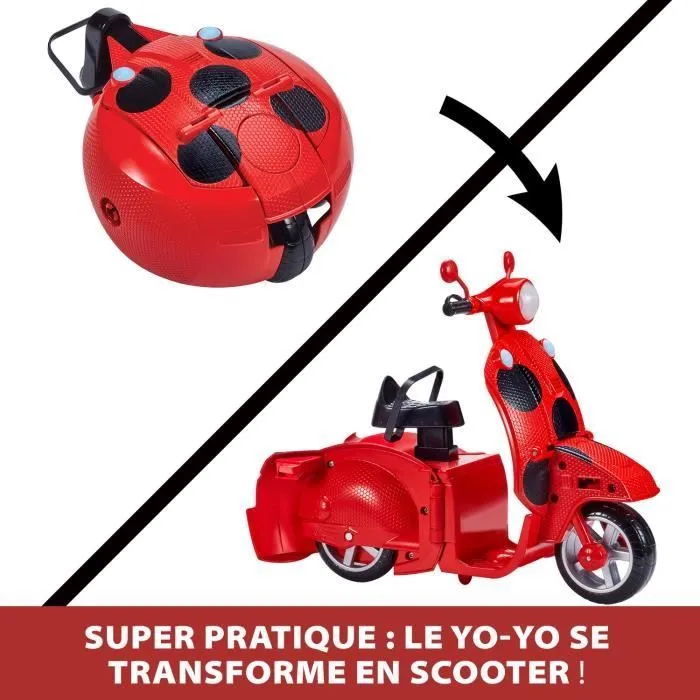 Scooter Miraculous Switch'n go + poupée articulée Ladybug Lucky Charm BANDAI 26 cm - P50668-2