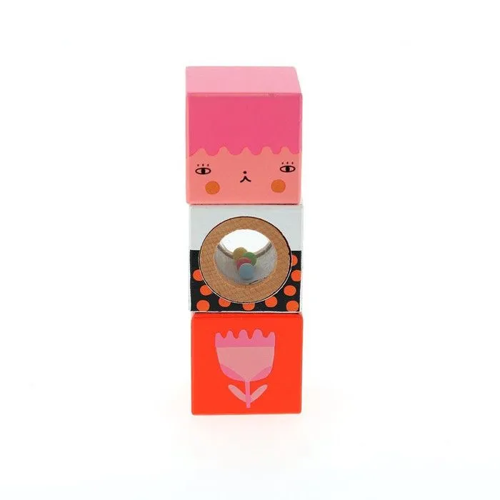 Cubes sonores en bois Vilac Suzy Ultman - Rose - Pour enfant dès 18 mois-4