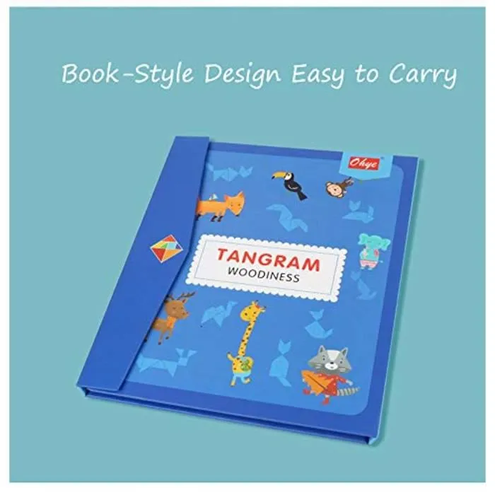 Jeu de casse-tête magnétique Tangram KX5PI pour adultes - 7 pièces - Multicolore-2