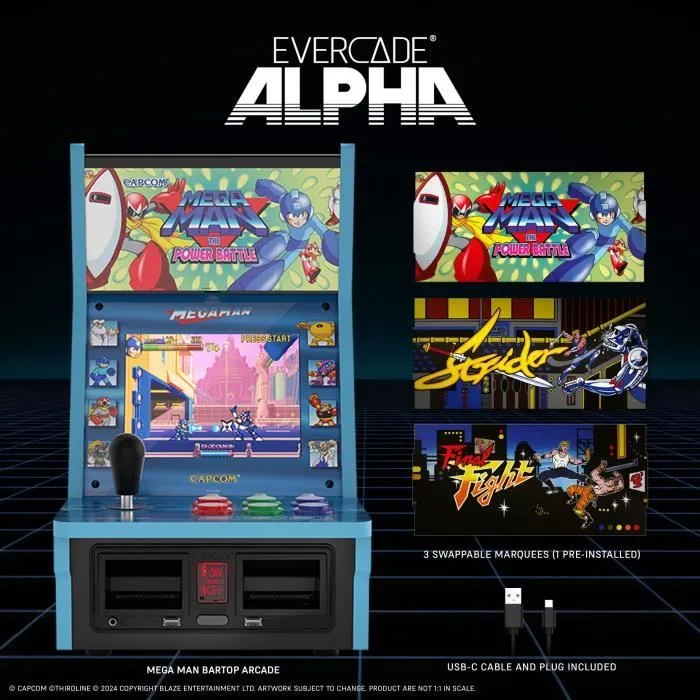 Console Rétrogaming - JUST FOR GAMES - Evercade Alpha Mega Man Bartop Arcade-3