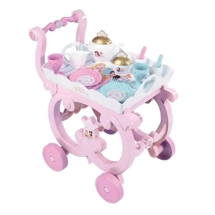 Desserte XL Disney Princess - Smoby - Mixte - Rose - 17 accessoires inclus - Enfant - Dès 3 Ans-0