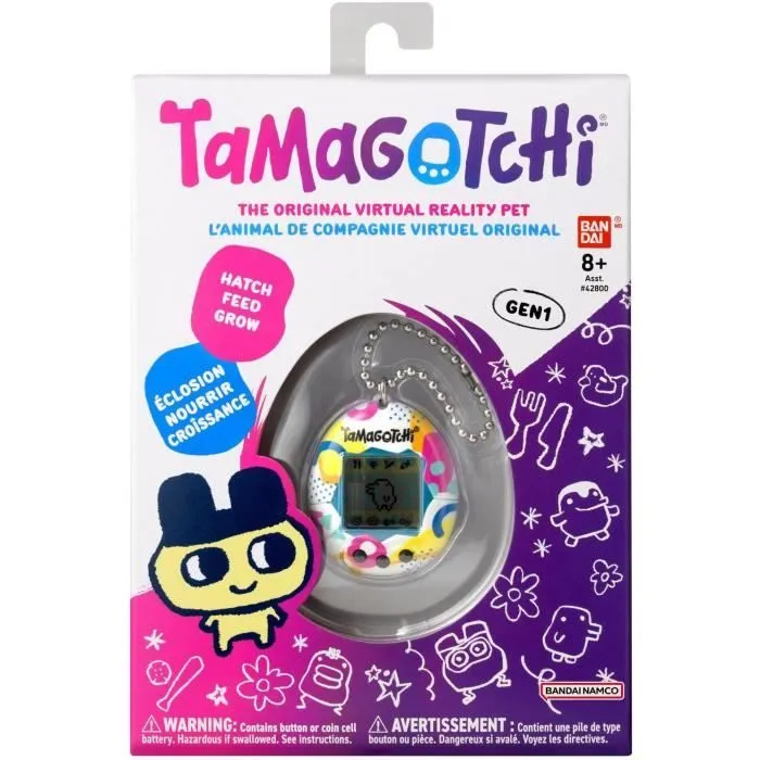 Tamagotchi - BANDAI - Tamagotchi original - Memphis Style - animal électronique virtuel avec écran couleur, 3 boutons et jeux-3