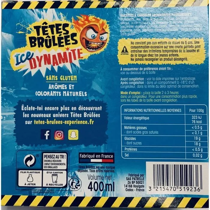 Sucettes a Congeler X 20 Têtes Brûlées ICE Dynamite-1
