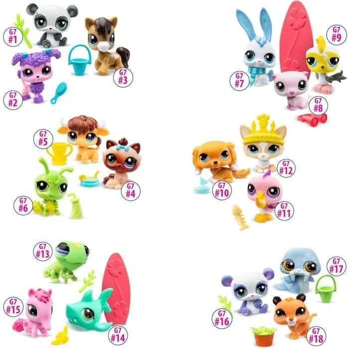 BANDAI - Littlest Pet Shop - 3 Pets surprise - Petits animaux à collectionner - BF00568-1