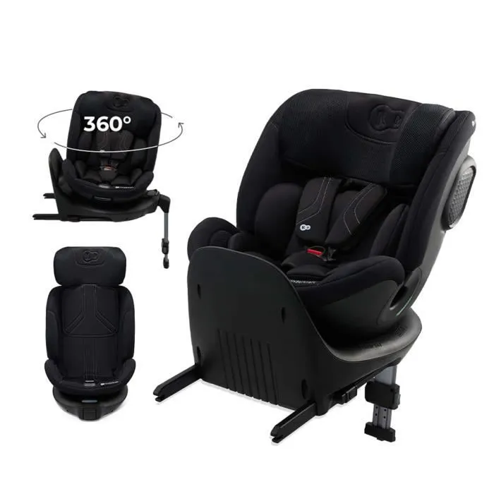 Siège auto I-size 40-150 cm - KINDERKRAFT XRIDER - Rotation à 360° - Base intégrée avec isofix - 8 positions d'inclinaison - Noir-0
