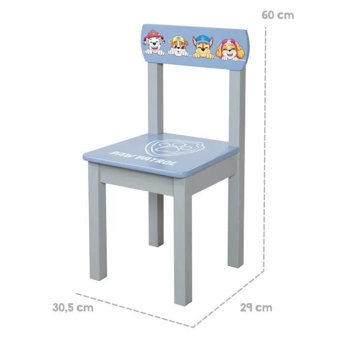 Chaise Enfant ROBA Pat'Patrouille - Motif Chiens Chase Ruben & Marcus - Dès 18 Mois - Bleu - Gris-4