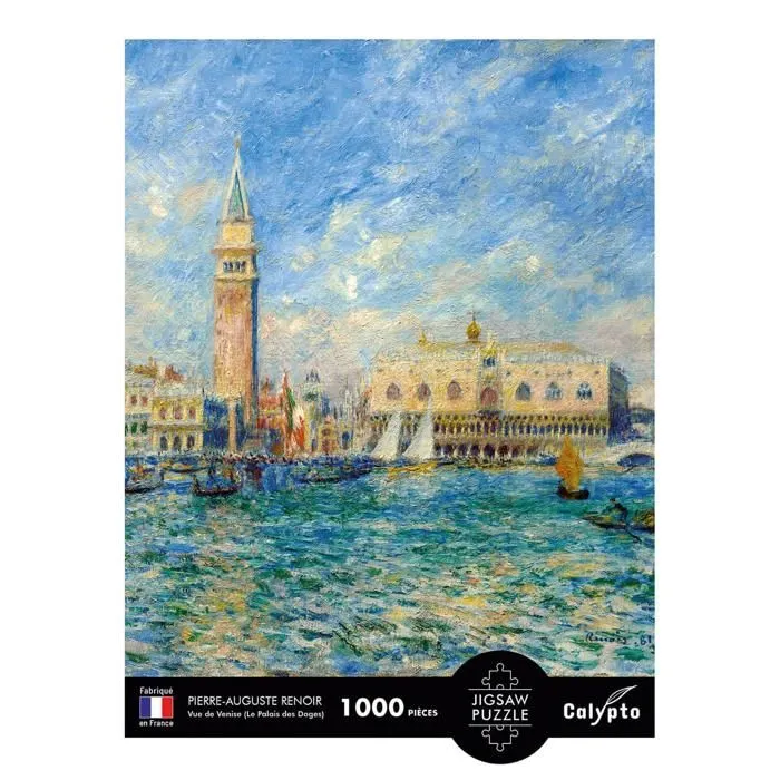 Puzzle 1000 pièces : Vue de Venise (Le Palais des Doges), Pierre-Auguste Renoir-0