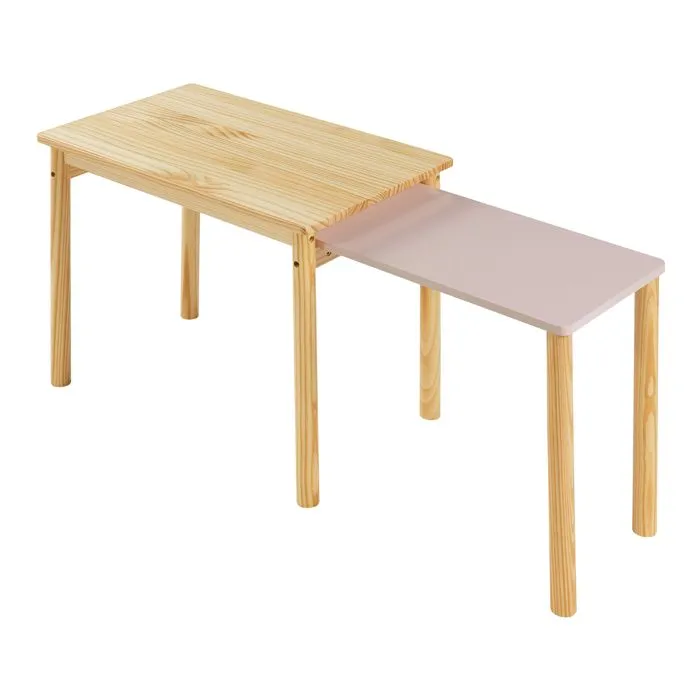 Bureau extensible pour enfant Skelleftea 60 x 38 x 51,5 cm rose [en.casa]-4