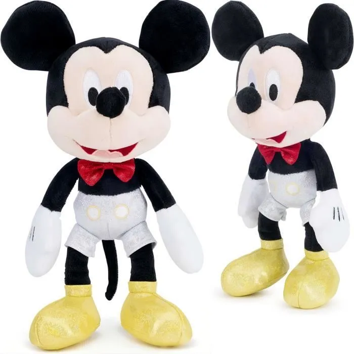 Disney Mickey Mouse platine brillant mascotte 25 cm Disney 100 Simba-0
