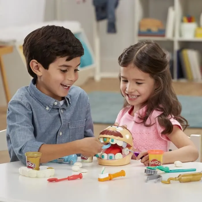 Play-Doh Cabinet dentaire pour enfants - 8 Pots de pâte à modeler atoxique - dès 3 ans-4