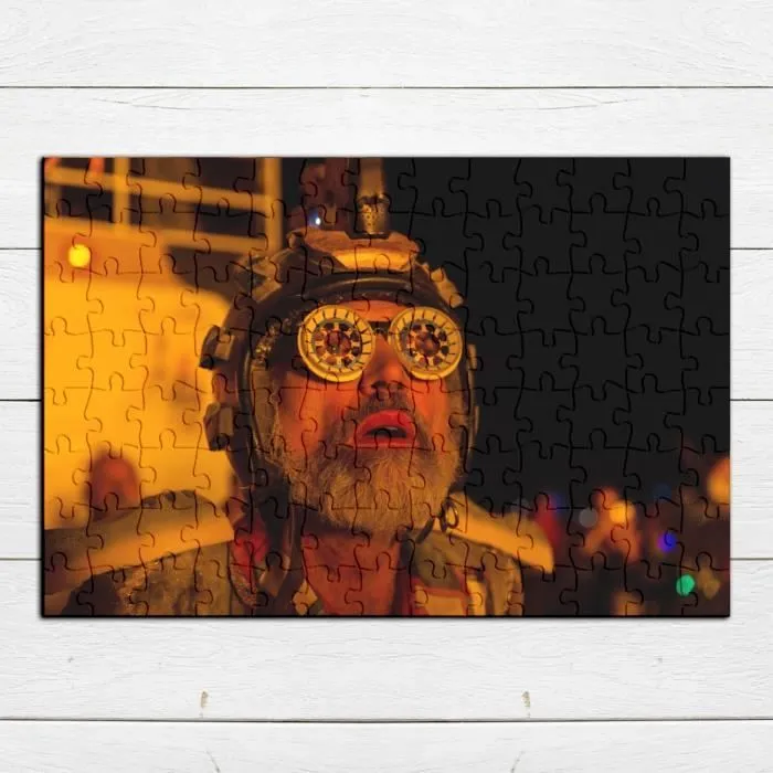 Puzzle Classique 100 pièces Homme Au Burning Man Festival Nevada Hippie Etats Unis Desert-3