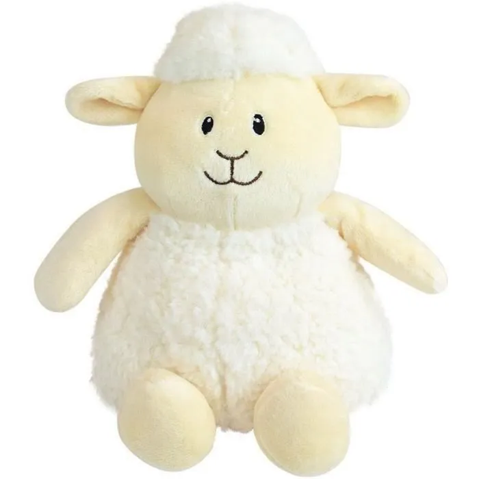 JEMINI Peluche bouillotte Mouton - A chauffer au micro-ondes micro perles d'argile +/- 19 cm-1