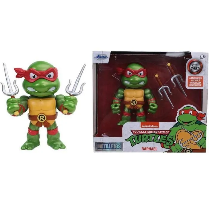Figurine Ninja Turtles Raphael metalfigs 10cm - Marque Ninja Turtles - Couleur Noir-1