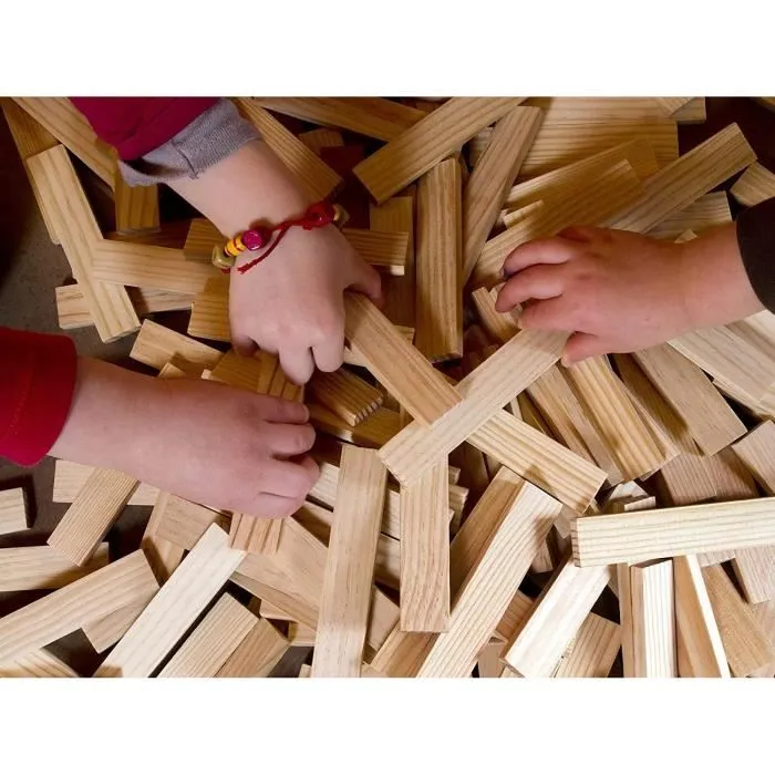 Jeu de construction - Baril de 200 planchettes en bois - JOUECABOIS - Fabriqué en France par Mecabois-5