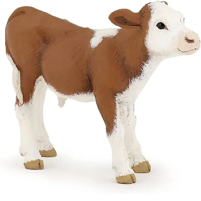 Figurine Veau Simmental - PAPO - La Vie à la Ferme - Pour Enfant de 3 ans et plus-1