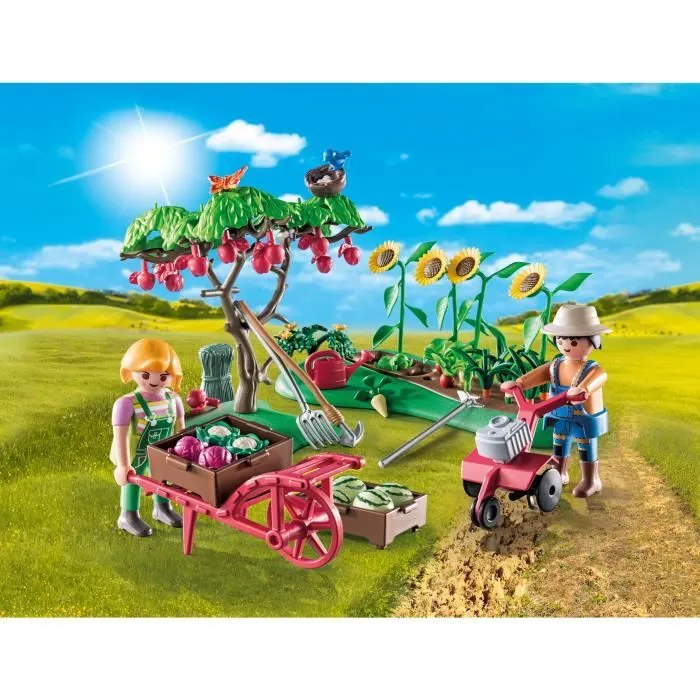 PLAYMOBIL 71380 Starter Pack Jardin potager, Country La vie à la ferme, Avec 2 personnages et accessoires, Dès 4 ans-1