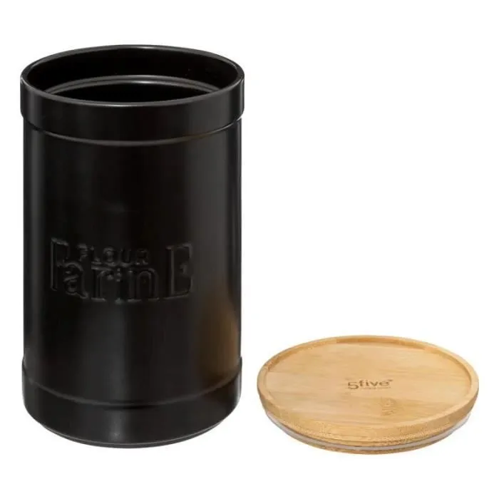 Boîte à Farine "Natureo" 19cm Noir-1