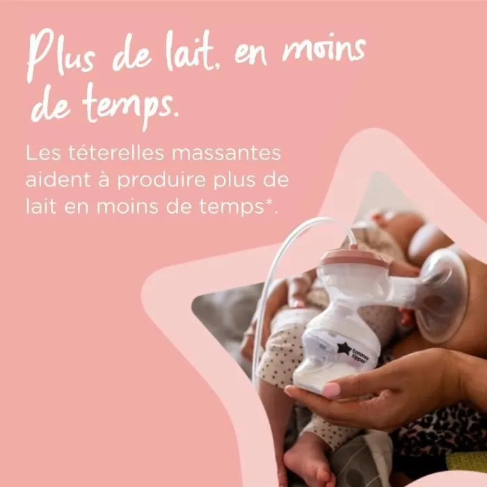 TOMMEE TIPPEE, Tire-lait électrique made for me, rechargeable par USB, silencieux et transportable, biberon inclus-7