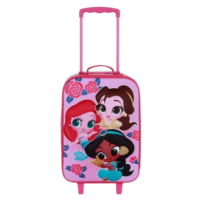 Valise Trolley Soft 3D - Disney Princesses Disney Flowers - Rose - Taille Unique-1