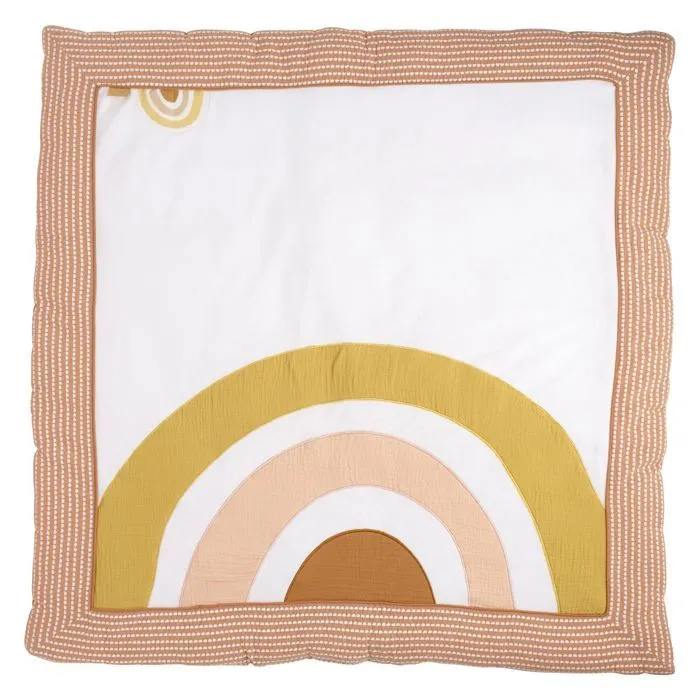 Tapis bébé en velours - SAUTHON - Sunlight - Blanc - 100x100cm-0