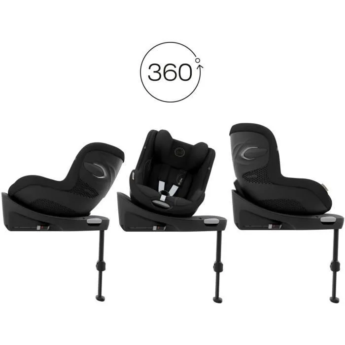 Siège Auto Sirona G i-Size - Moon Black - CYBEX - Rotation 360° - Inclinable - Protection latérale-3
