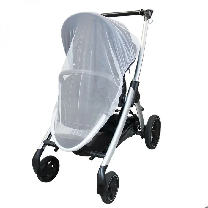 Moustiquaire universelle pour poussette et landau - Blanc transparent - Monsieur Bébé-3