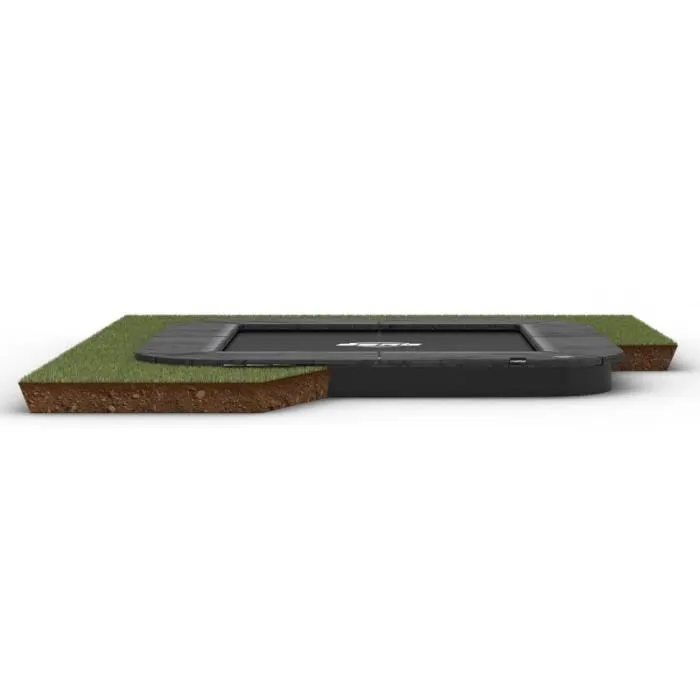 Trampoline BERG Ultim Champion FlatGround 200 Gris - Rectangulaire - Pour Enfant - 200-210 cm-0