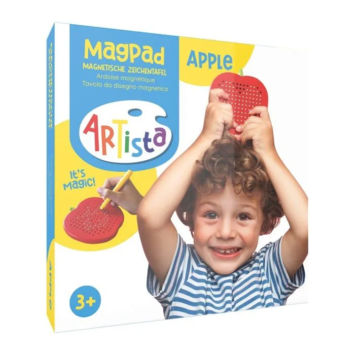 Artista - 9315142 - Magnetique Pomme Tableau a Dessin Magique pour Enfants a partir de 3 Ans, Rouge, Medium-0