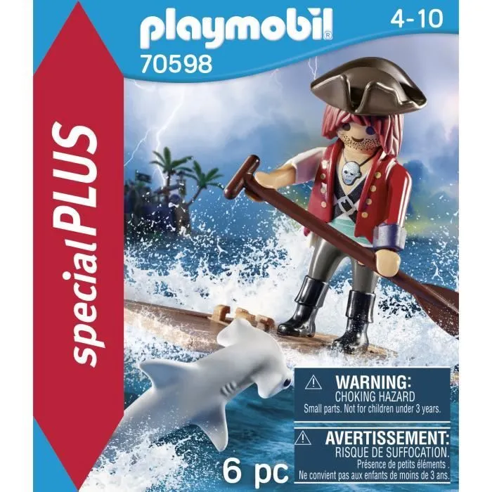 PLAYMOBIL - 70598 - Pirate avec bébé requin-2