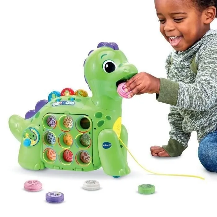 Jouet éducatif - VTECH BABY - Mon dino apprenti glouton - Couleurs, chiffres et aliments-1