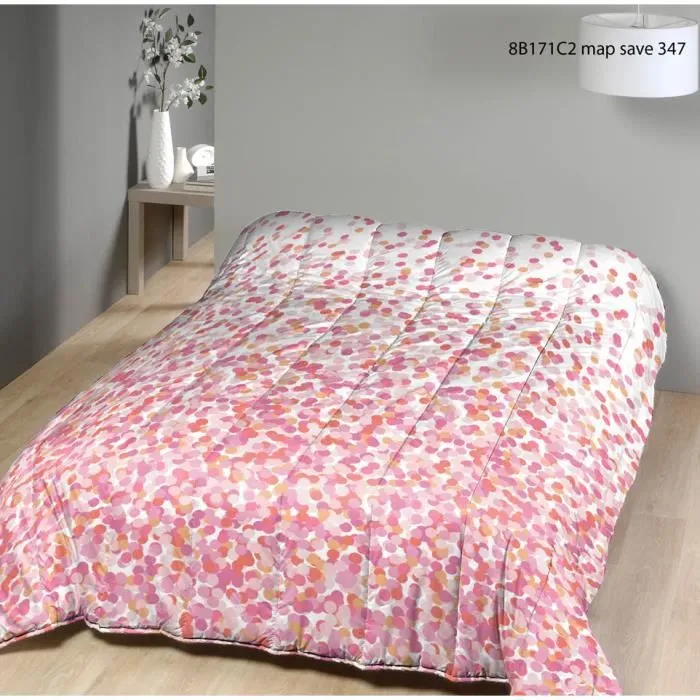 Couette Ultra Légère imprimée Confetti/Pois - 1 personne 140 x 200 - Spécial Eté - MORTREUX-0