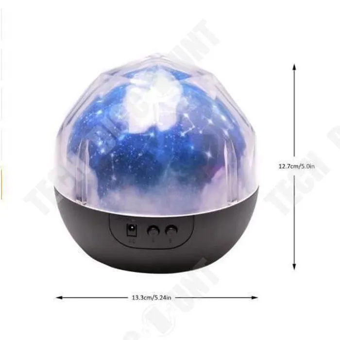 TD® Veilleuse de nuit enfant décoration chambre intérieur cosmos projecteur d'étoiles fonction projection ciel étoilé lumière effet-2