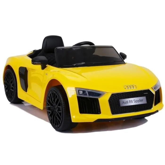 Voiture électrique pour enfants Audi R8, 12 Volt, 1 Siège(s), Motor: 2 x 45W, Batterie: 2 x 6V7Ah, Vitesse: 3-5 km - h, Jaune-0