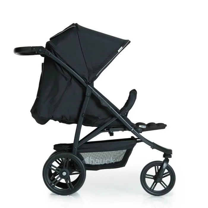 Bebeboutik Poussette simple HAUCK Rapid 3 Noir 3 roues Avec habillage pluie