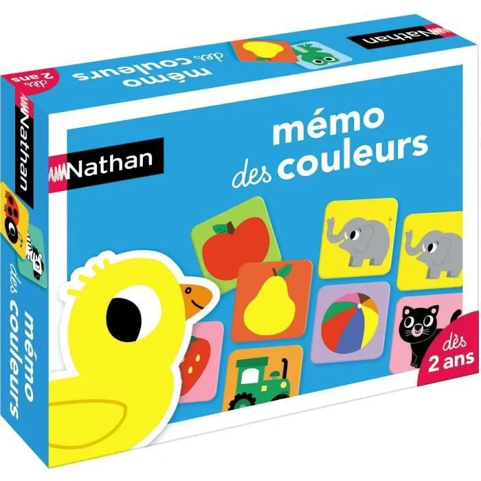 Jeu éducatif - NATHAN - Mémo des Couleurs - 54 jetons grand format - Pour enfants de 2 ans et plus-0