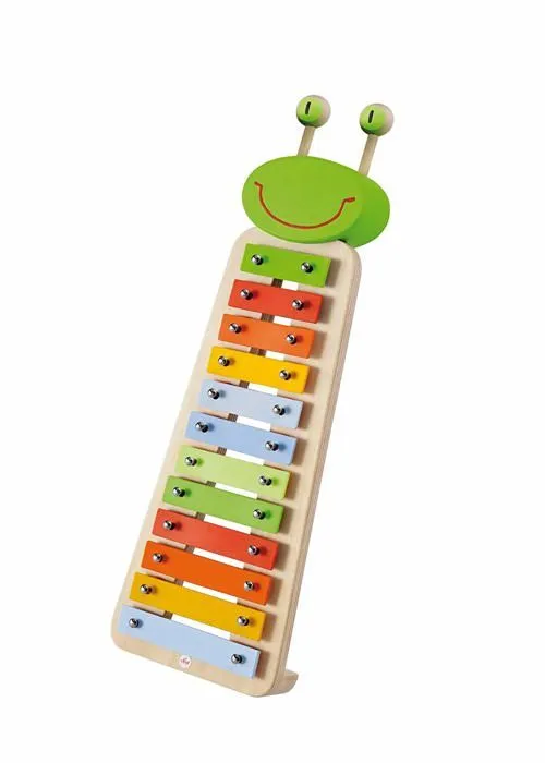 Instrument de musique - Xylophone grenouille en métal - SEVI - 82539 - 4 partitions incluses-1