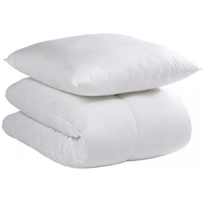Pack couette + Oreiller - Marque inconnue - Couchage 140x70 cm - 100% coton - Blanc - Naturelle-0