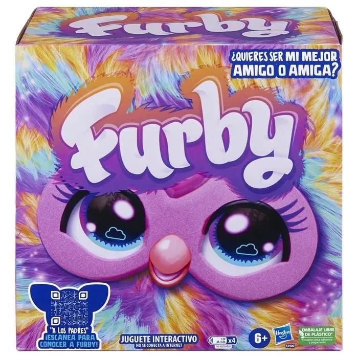 Jouet en Peluche Interactif - Furby - Tie Dye - Multicolore - Version Espagnole-1