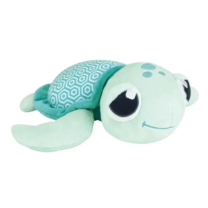 Ma Petite Carapace Peluche Tortue Lumineuse Naturelle +/- 25 cm - JEMINI - Chargeable à la lumière, fonctionne sans pile.-3