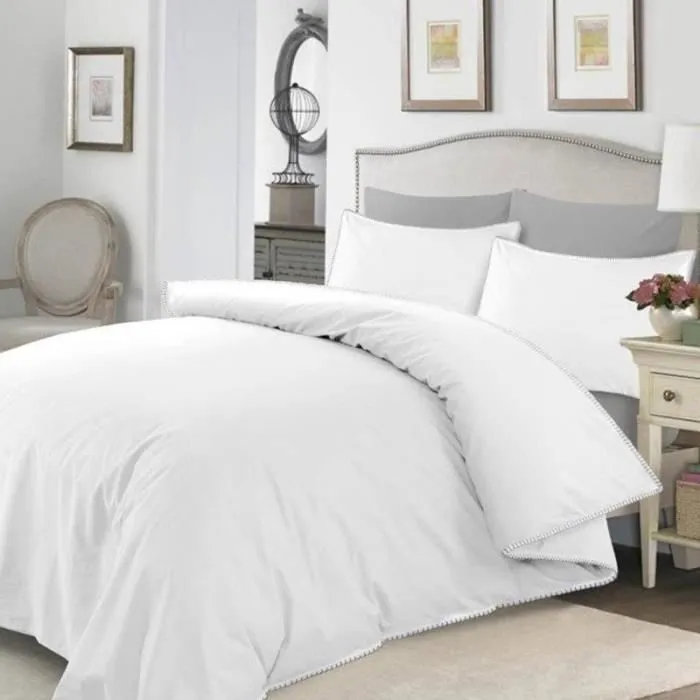 Housse de couette - Papillon - Wellington - 200x220 cm - 2 taies 60x70 cm - Blanc-2