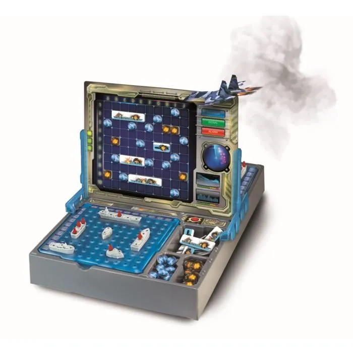 CLEMENTONI - Bataille Navale - Jetons magnétiques et navires en 3D - Jeu de logique - 2 personnes-1