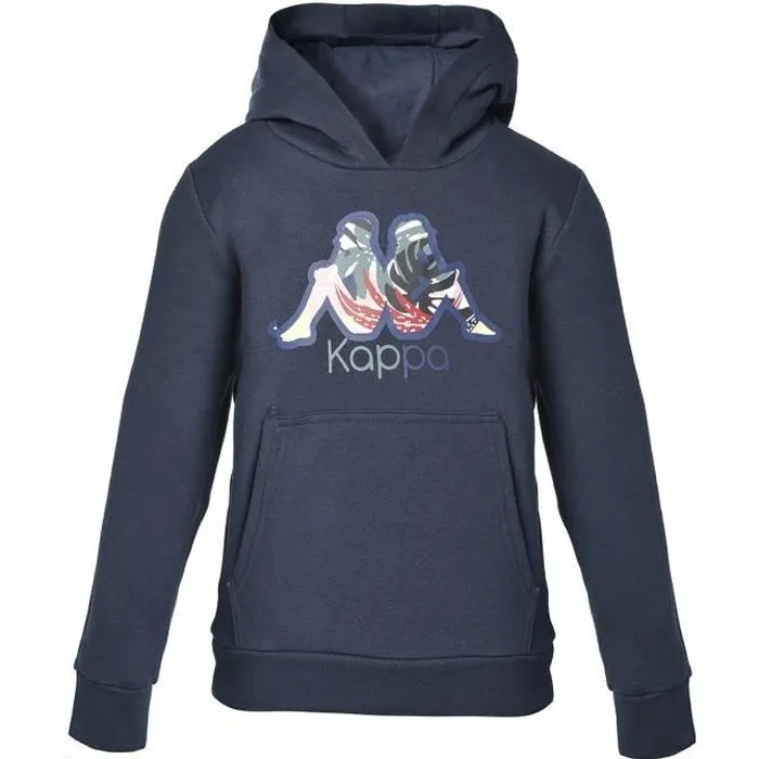 Sweat à capuche - KAPPA - CACHE - Bleu - Manches longues - Col capuche-0