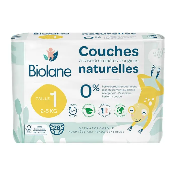 Biolane - Couches Éco Single T.1/2-5kg - 3x28-1