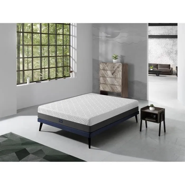 Matelas 140X180 COSMO SPRING, Epaisseur 25 CM, Dehoussable, ergonomique, hybride et ressorts. Fermete 3-5 Moyenne-1