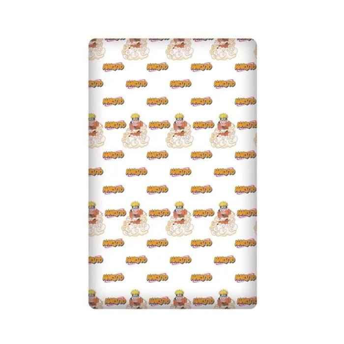 Drap Housse - Naruto Shippuden - 90x200 cm - 100% Coton - Bonnet 25 cm - Lavable en machine-0