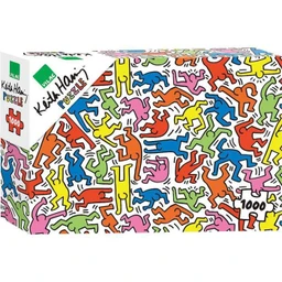 Puzzle Keith Haring 1000 pièces - Vilac - Thème Tableaux et peintures - Age 9 ans et plus - Mixte - Orange-0